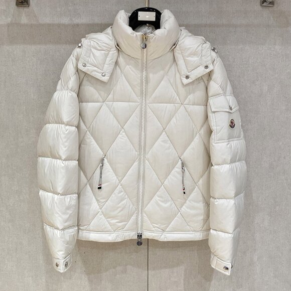 Moncler White Down Jacket - Picture 1 of 9
